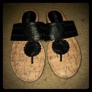 Black and brown sandals